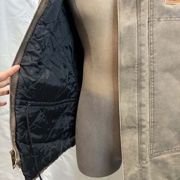 Carhartt Men's Brown Washed Duck Insulated Chore Work Jacket Size Medium - Picture 6 of 10